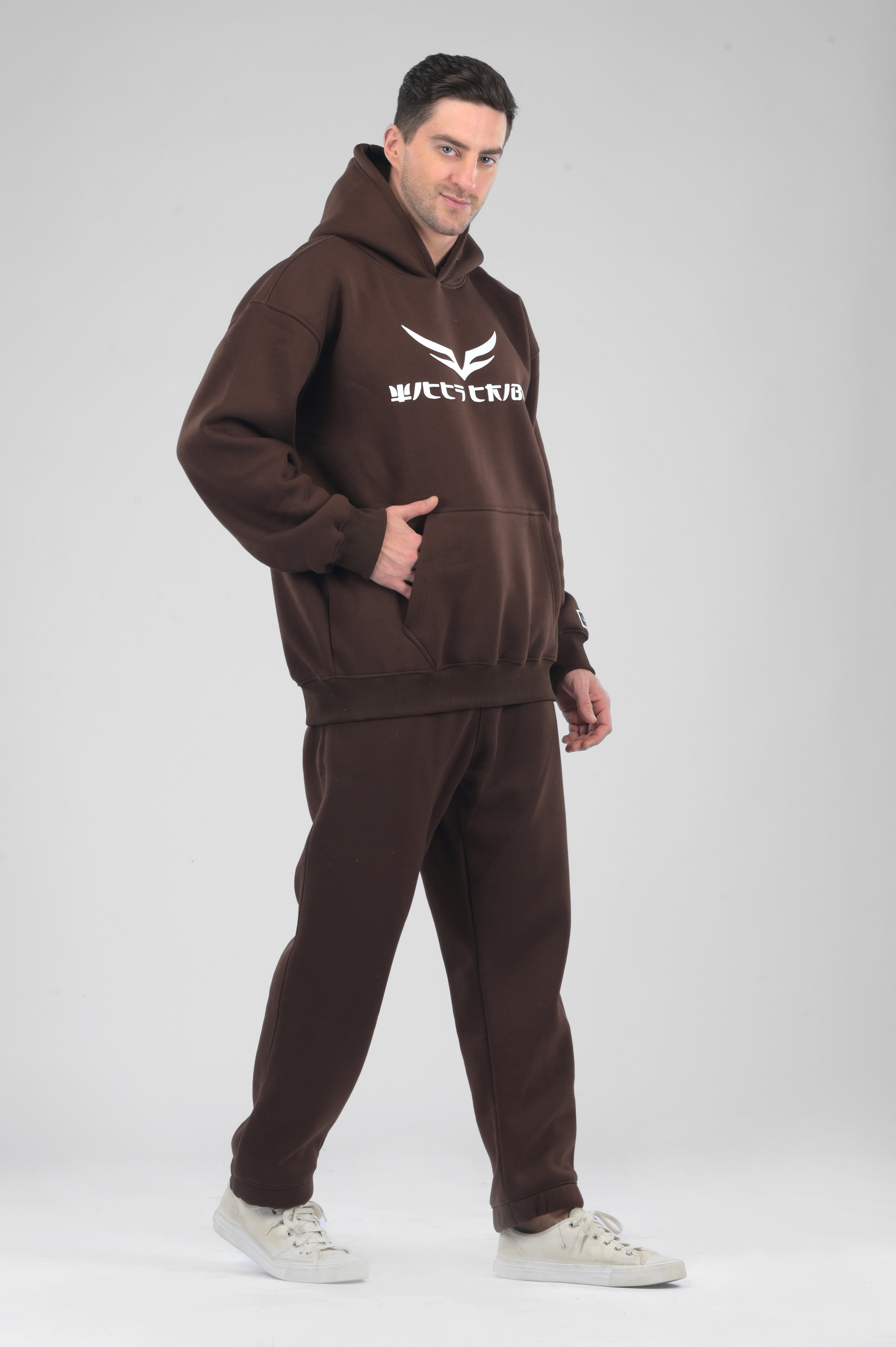 OVERSIZED BROWN HOODIE