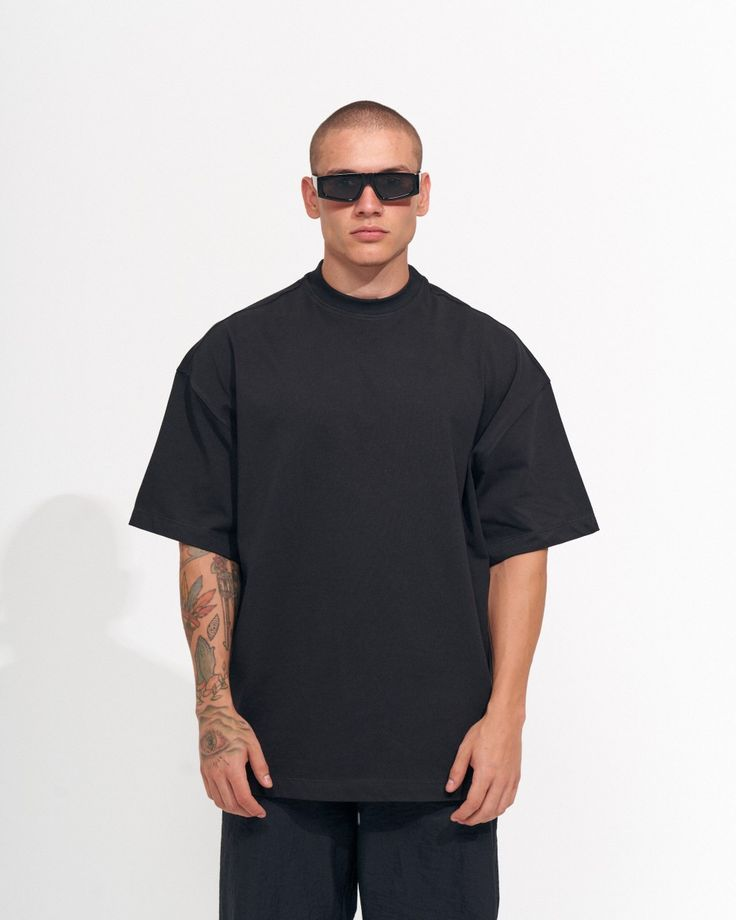 DROP SHOULDER TERRY T SHIRT