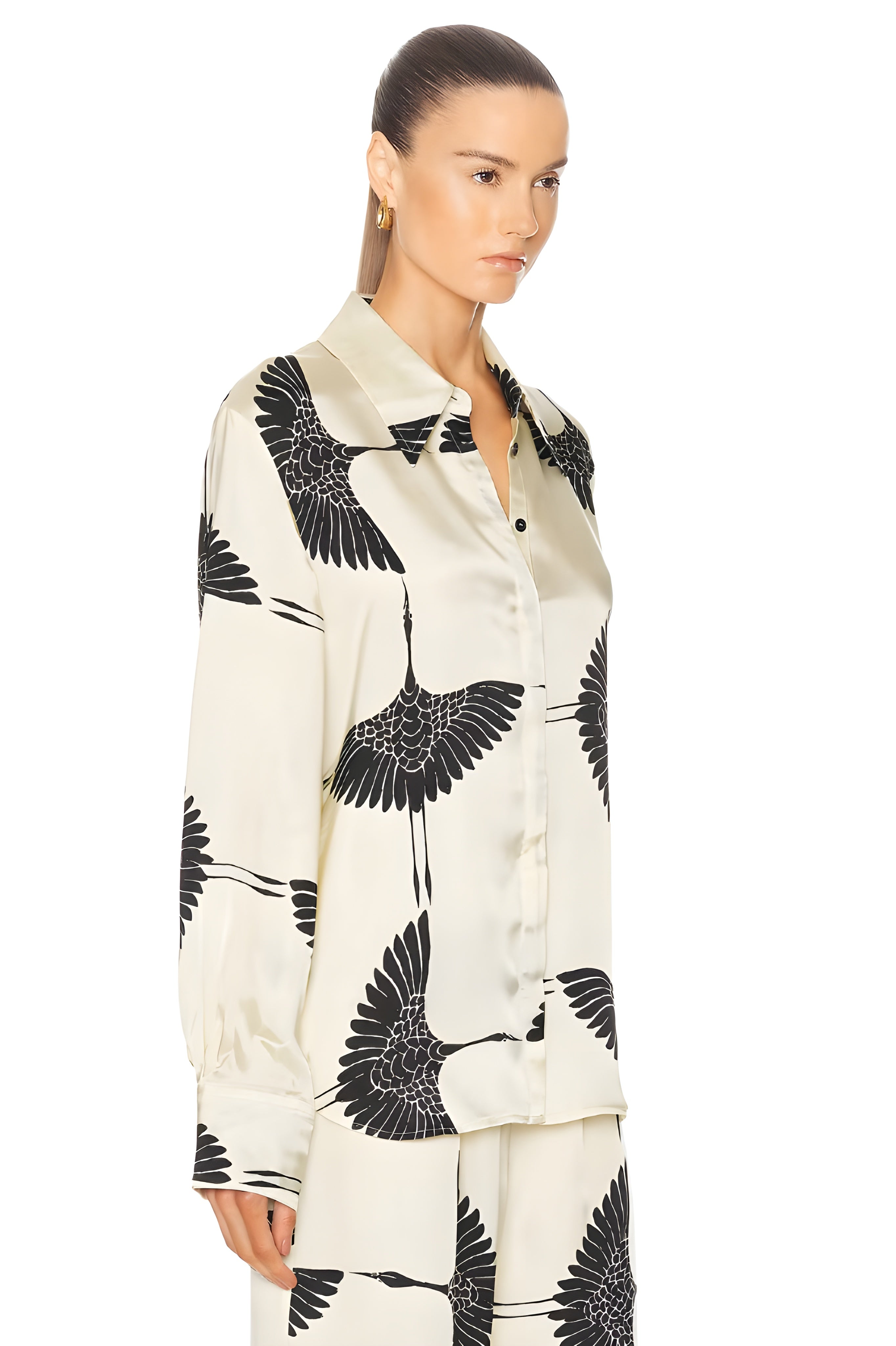 Wings printed korean cord set